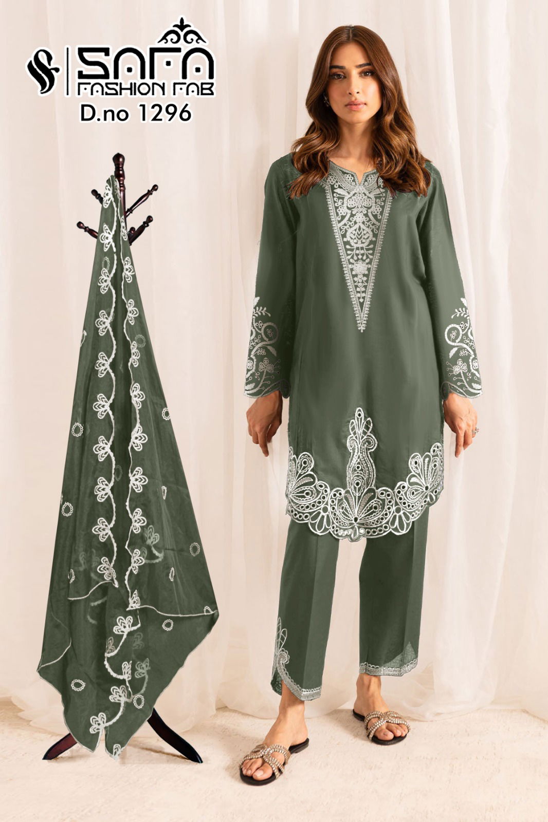 Safa Fashion Fab 1296 Soft Designer Pakistani Readymade Suit Wholesale Online	